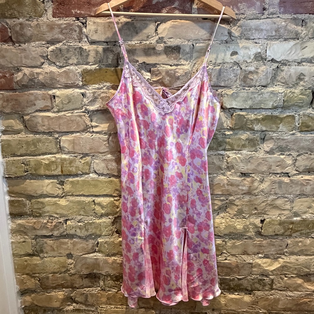 Delicates Pink Floral Lace Chemise